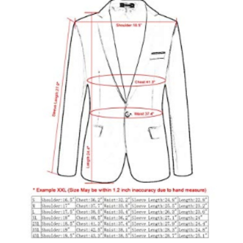 ✔ Men's Casual One Button Blazer - Picture 3 of 7